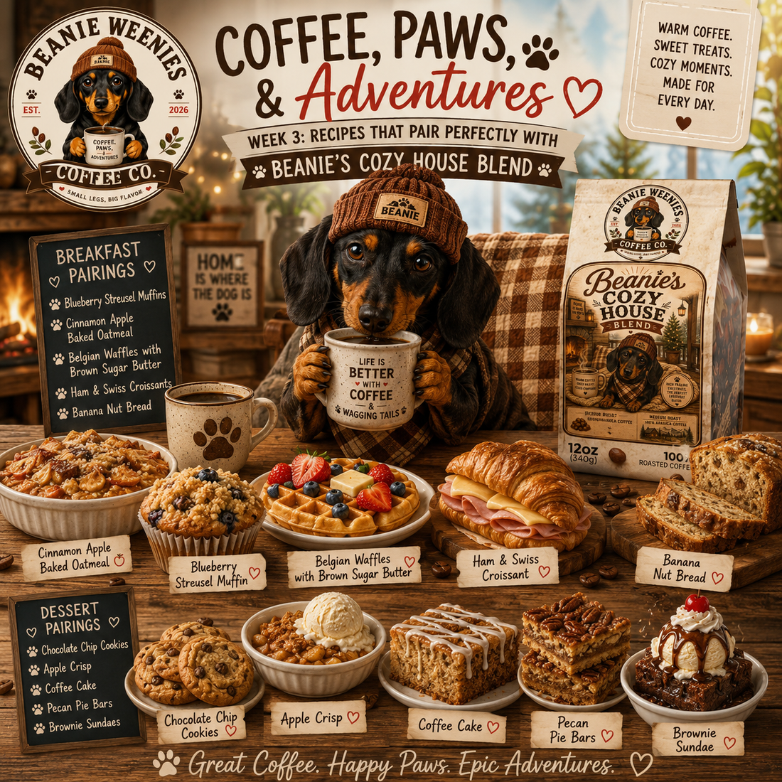 Week 3: Cozy Recipes to Pair with Beanie's Cozy House Blend
