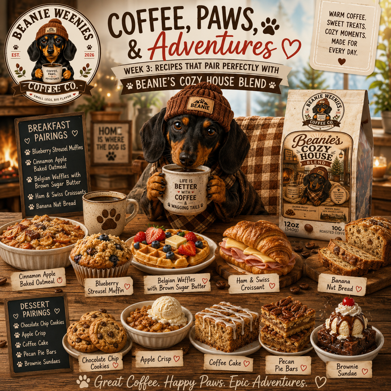 Week 3: Cozy Recipes to Pair with Beanie's Cozy House Blend