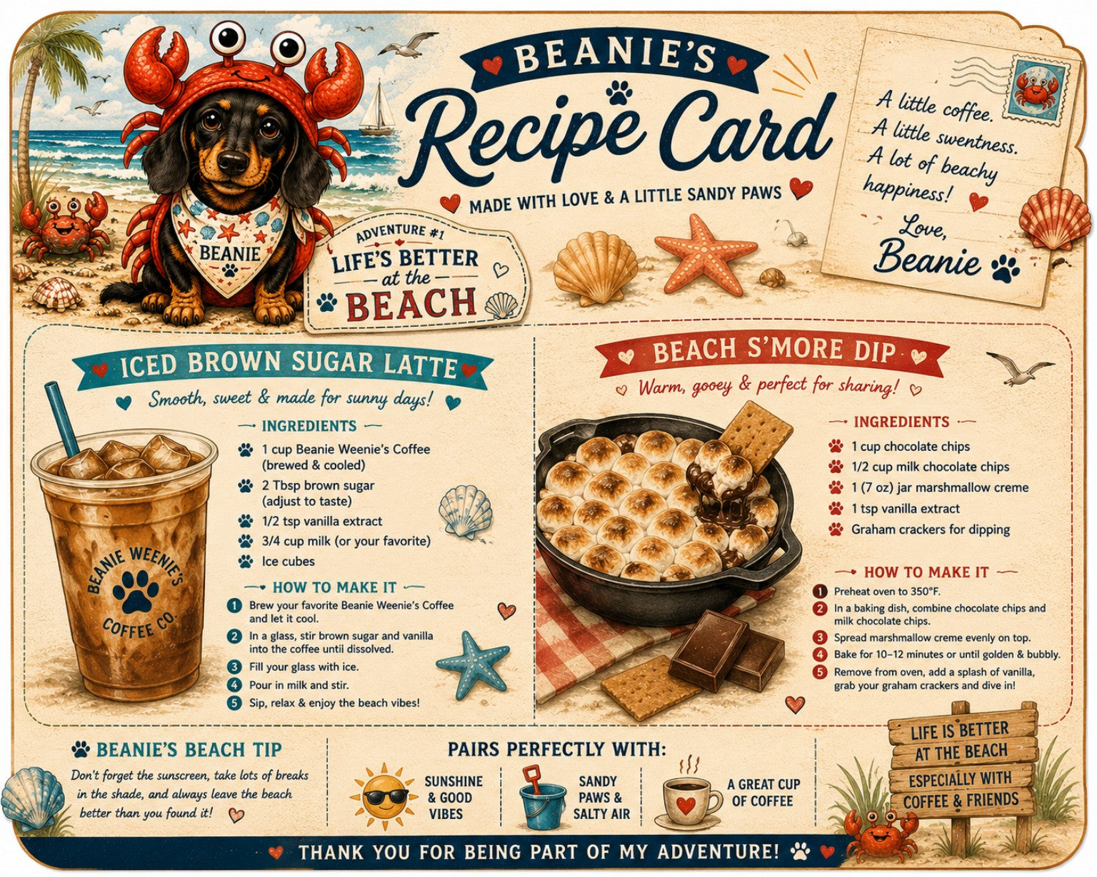 Adventure #1: Life's Better at the Beach FREE Recipe Card