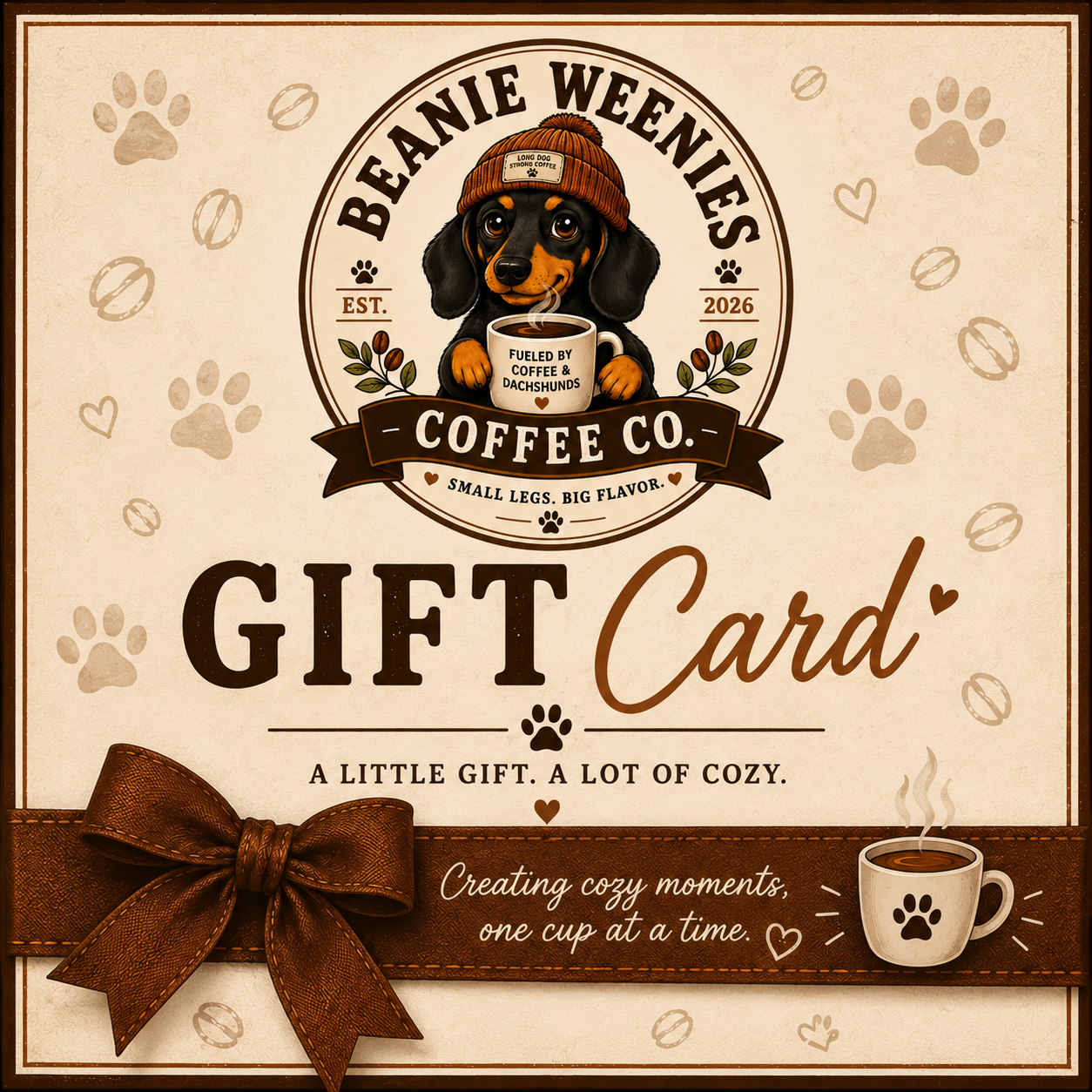 Beanie Weenie's Coffee Co. Gift Card
