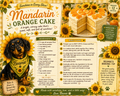 Mandarin Orange Cake Free Recipe Card Download - Right Click & Download